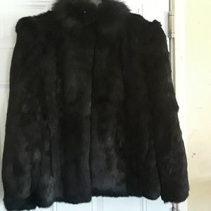 Rabbit fur coat